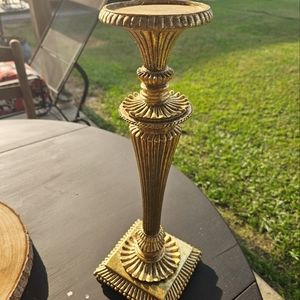 Tall candle holder painted gold